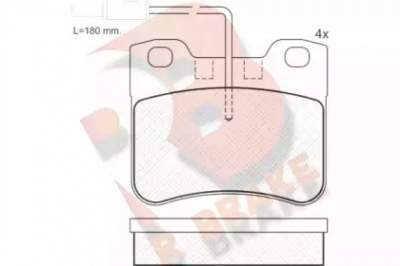 R BRAKE rb0788202 -  Комплект тормозных колодок, дисковый тормоз